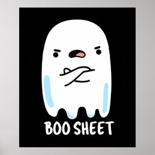 Affiche Boite Fiche Funny Halloween Ghost Pun Dark BG