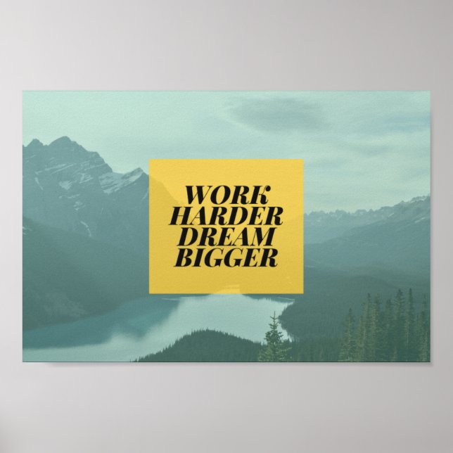 Affiche Boîte Jaune Motivation (Devant)