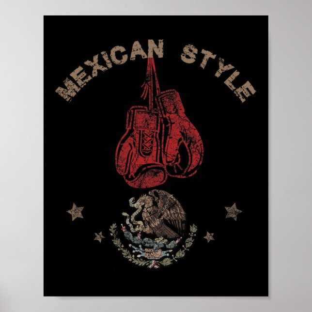 Affiche Boîte mexicaine de style Vintage Grande boîte (Devant)