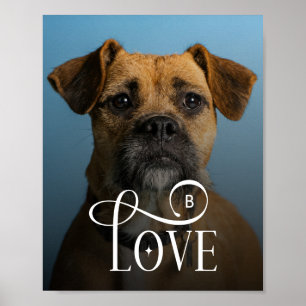Affiche Boîte personnalisée pour chien Boxer Amour Moderne