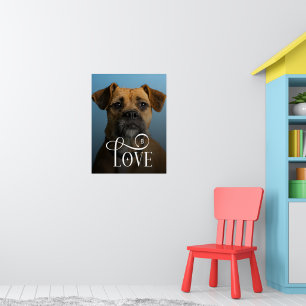 Affiche Boîte personnalisée pour chien Boxer Amour Moderne