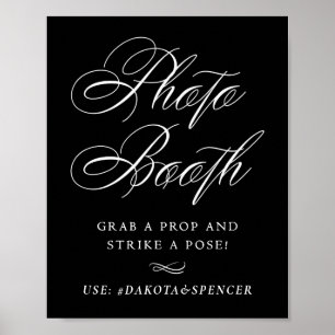 Affiche Boîte photo élégante Frappez une pose Écriture b