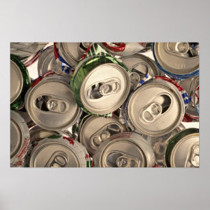 Affiche Boîtes en aluminium, réutilisées