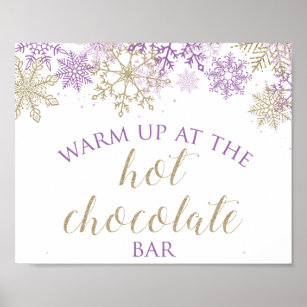 Affiche Boîtier de chocolat chaud hiver Onederland Panneau