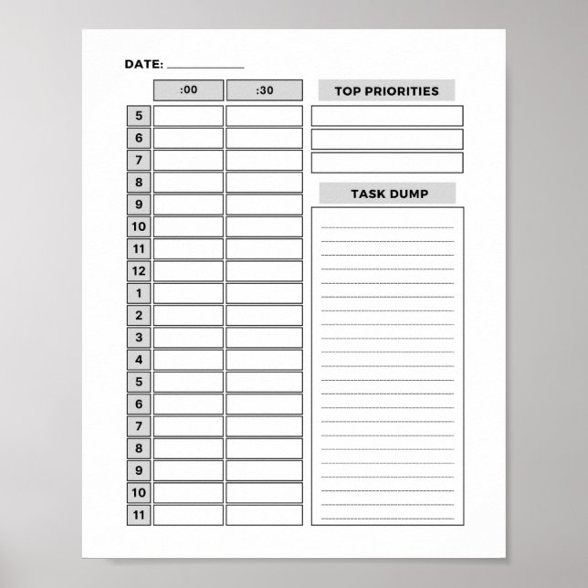 Affiche Boîtier horaire (PLANNER) (Devant)