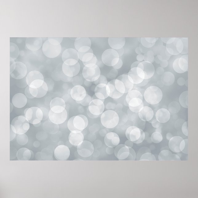 Affiche Bokeh gris argenté (Devant)
