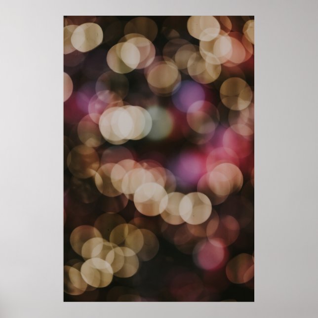 Affiche Bokeh photographie des lumières (Devant)