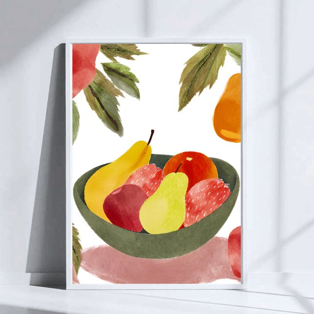 Affiche Bol de fruits | Aquarelle Citrus (Créateur téléchargé)