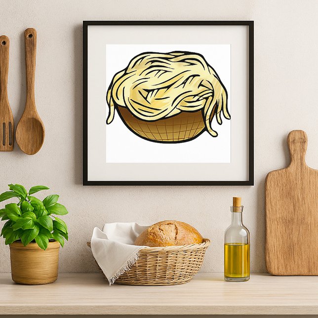Affiche Bol de spaghetti Alimentation de nouilles de pâtes (Créateur téléchargé)