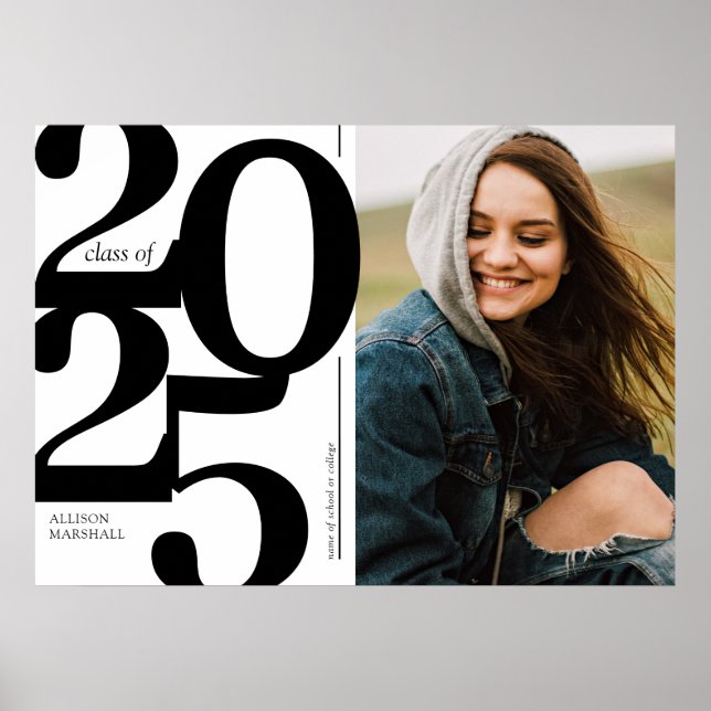 Affiche Bold 2025 Photo Graduation Party (Devant)