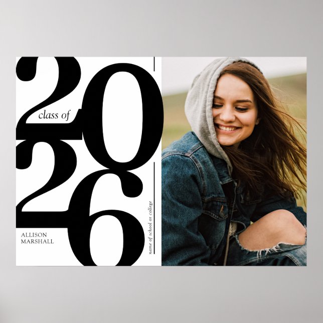 Affiche Bold 2025 Photo Graduation Party (Devant)