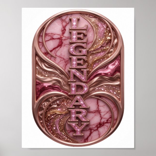 Affiche Bold Gold LEGENDAIRE Conception audacieuse (Devant)