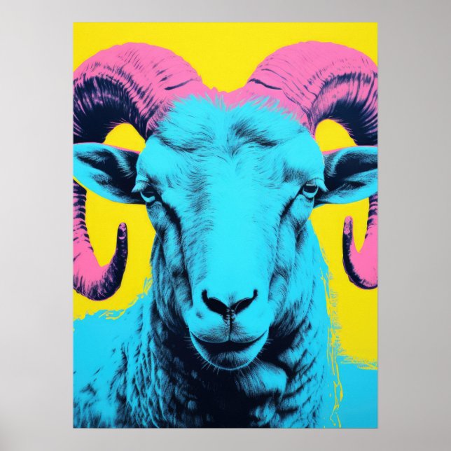 Affiche Bold Ram : Neon Pop Art (Devant)