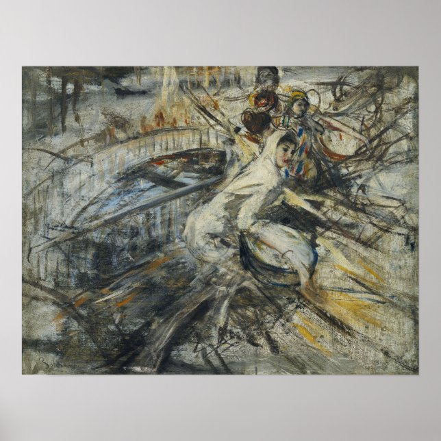 Affiche Boldini - Étude Féminine À Venise 1887 (Devant)