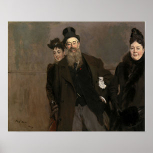 Affiche Boldini - John Lewis Brown, épouse, fille 1890