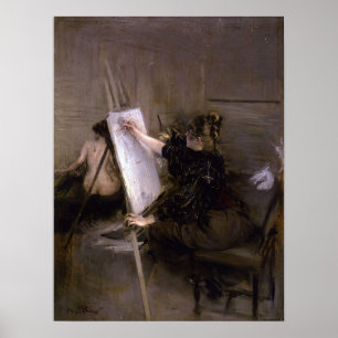 Affiche Boldini - L'Artiste Ruth Sterling Dans Son Studio