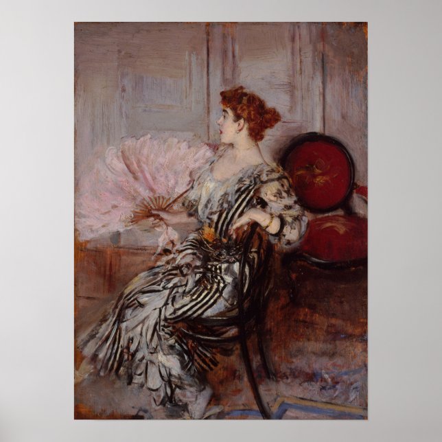 Affiche Boldini - Portrait De Madame Torri Dancer Au ... (Devant)