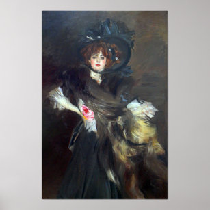 Affiche Boldini - Portrait De Mademoiselle Lanthelme 1907