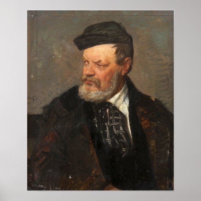 Affiche Boldini - Portrait de son père, Antonio… (Devant)