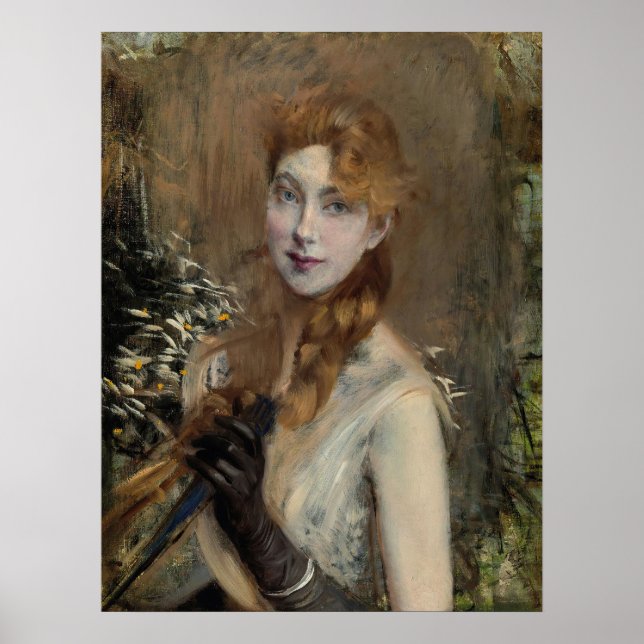 Affiche Boldini - Tresse blonde 1885 (Devant)
