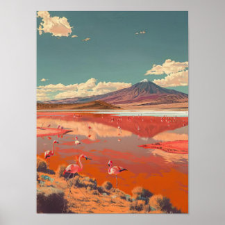 Affiche Bolivia Print Bolivia Illustration Uyuni Travel 
