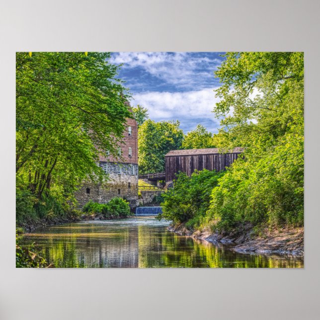 Affiche Bollinger Mill Et Burfordville Couvert Bridge (Devant)