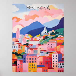 Affiche Bologne Italie Voyage Ville Peinture Esthétique