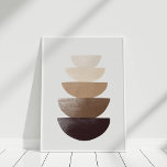 Affiche Bols Abstraits neutres<br><div class="desc">Ce mur d'art Neutre Abstrait Bowls est un choix idéal pour un intérieur neutre ou bohème. Trouvez les produits correspondants dans la collection Boho Illustration Arts.</div>