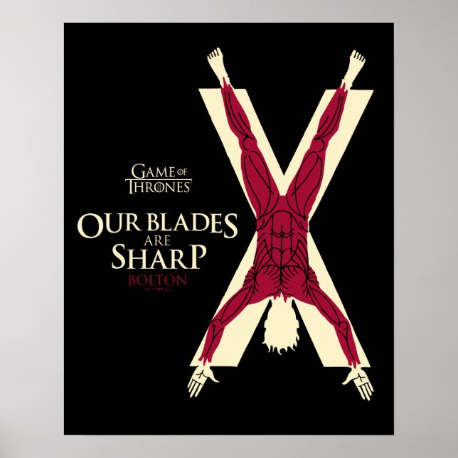 Affiche Bolton Sigil - Nos Lames Sont Sharp (Devant)
