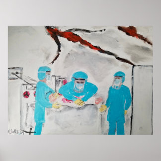 Affiche Bombardement russe de l'hôpital pour enfants de Ki