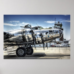 Affiche Bombardier 2ème guerre mondiale classique b-17