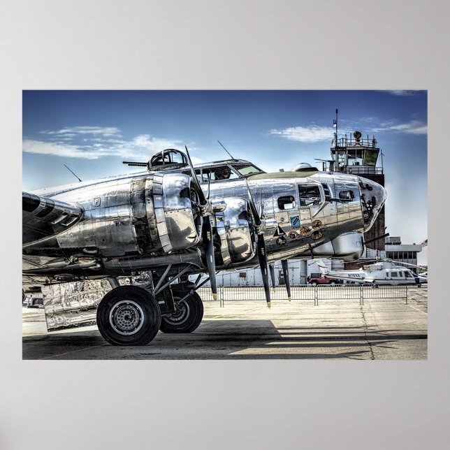 Affiche Bombardier 2ème guerre mondiale classique b-17 (Devant)