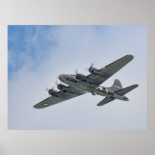 Affiche Bombardier de la deuxième guerre mondiale B-17
