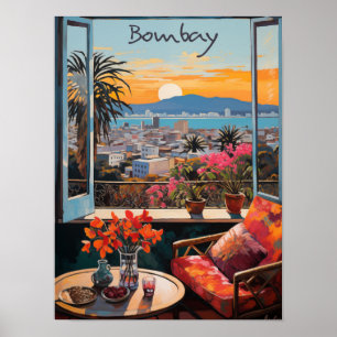 Affiche Bombay Inde Voyage Ville Peinture Esthétique