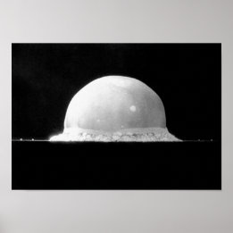 Affiche Bombe à essai nucléaire de Trinity - 1945