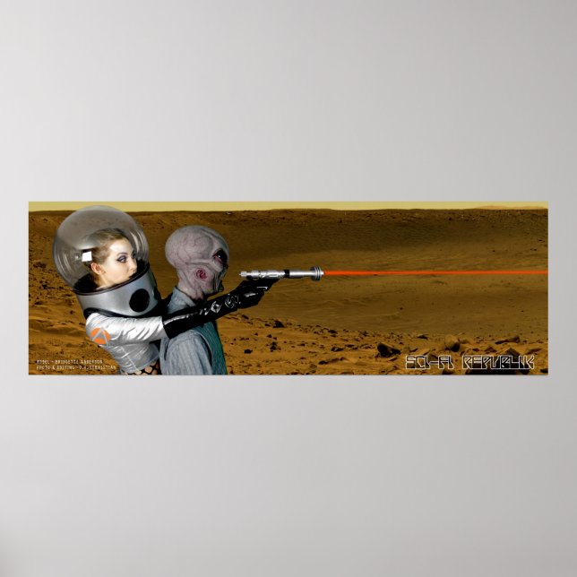 Affiche Bombe laser de la république Sci-Fi (Devant)