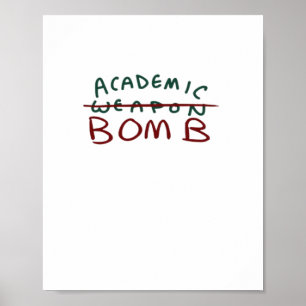 Affiche Bombe universitaire surdimensionnée