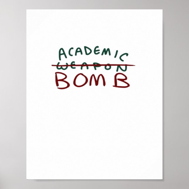 Affiche Bombe universitaire surdimensionnée (Devant)