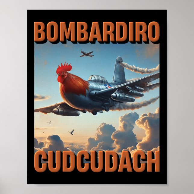 Affiche Bomrdiro Cudcudach Italien Plane de cerveau pourri (Devant)