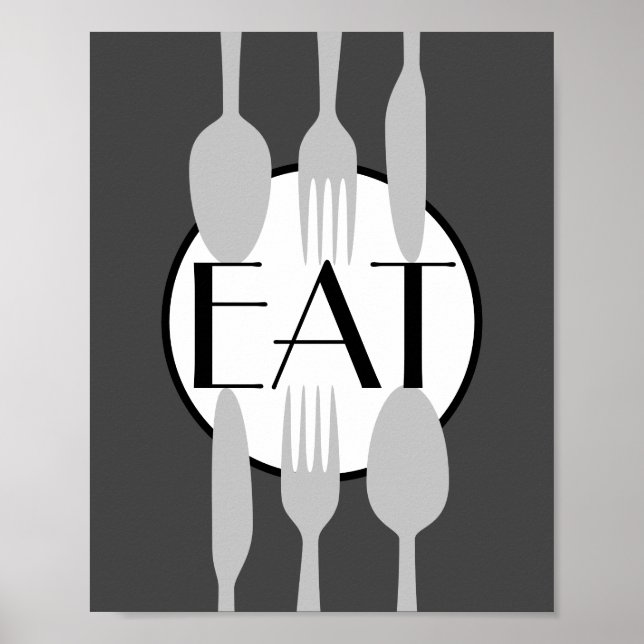 Affiche bon appetit cuisine citation bold moderne chic (Devant)