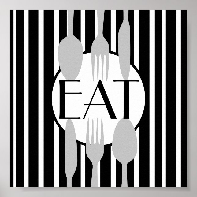 Affiche bon appetit cuisine citation bold moderne chic (Devant)