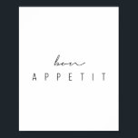 Affiche Bon Appetit Script<br><div class="desc">Bon Appetit Script</div>