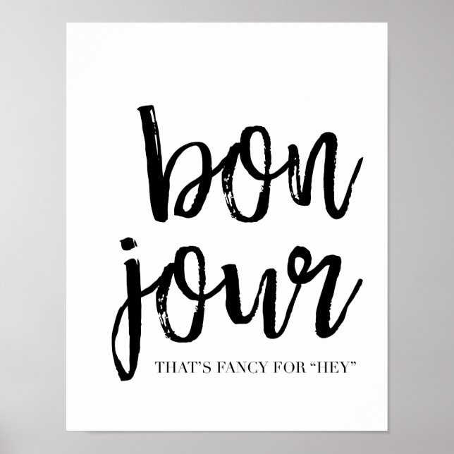 Affiche Bon Jour (Devant)