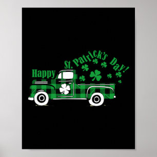 Affiche Bon Jour de la Saint Patrick Ramasse Camion