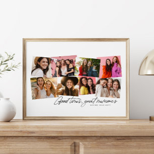 Affiche Bon temps grands souvenirs fun 8 photo collage
