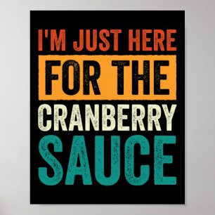 Affiche Bon thanksgiving à la gelée à la sauce canneberge