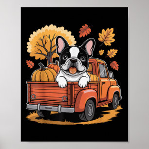 Affiche Bon thanksgiving Amoureux de les chiens français B
