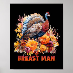 Affiche Bon thanksgiving Automne Vibes Homme du sein Débar