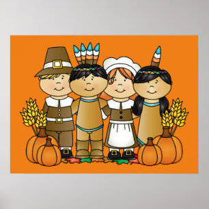 Affiche Bon thanksgiving Day Children