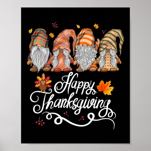 Affiche Bon thanksgiving Gnomes (Devant)
